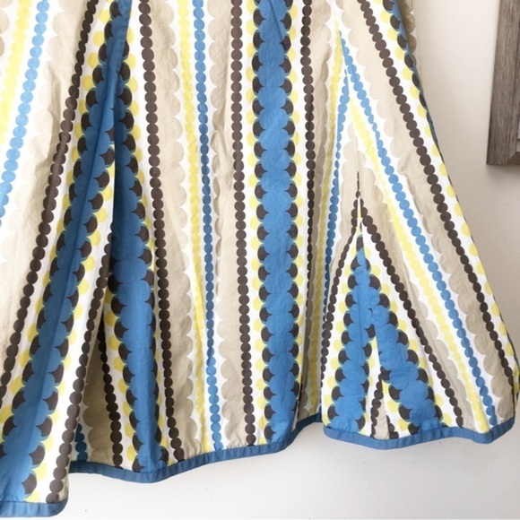 Boden Colorful Patterned 100% Cotton Spring Summer A-Line Skirt Size 10 Regular - Picture 4 of 9